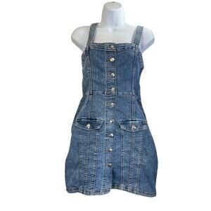 Divided H&M Womens S Blue Jean Bodycon Grunge Dress Casual/Beach